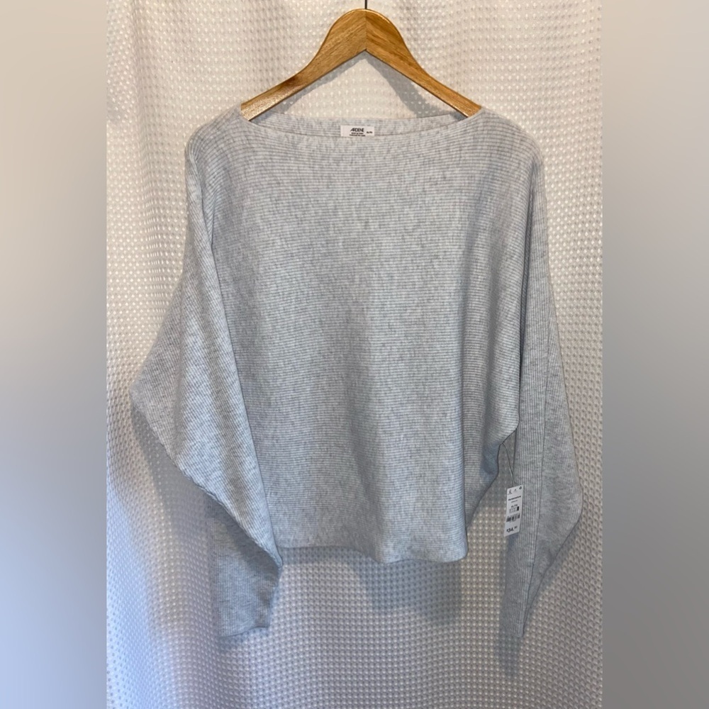ARDENE light gray Horizontal Ribbed Dolman Sweater size XL NWT - Picture 2 of 13
